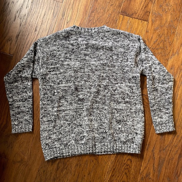 Bianca Nygard Black and White Quirky Panda Eyelash Detail Sweater Size Large - Picture 7 of 8